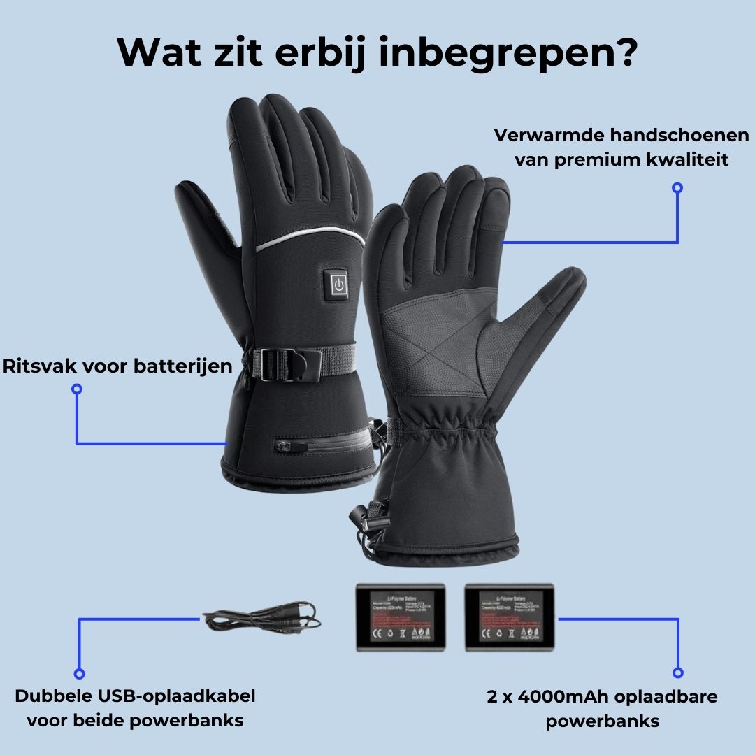 ThermoGrip Elite - Verwarmde handschoenen voor warme handen tot -30°C