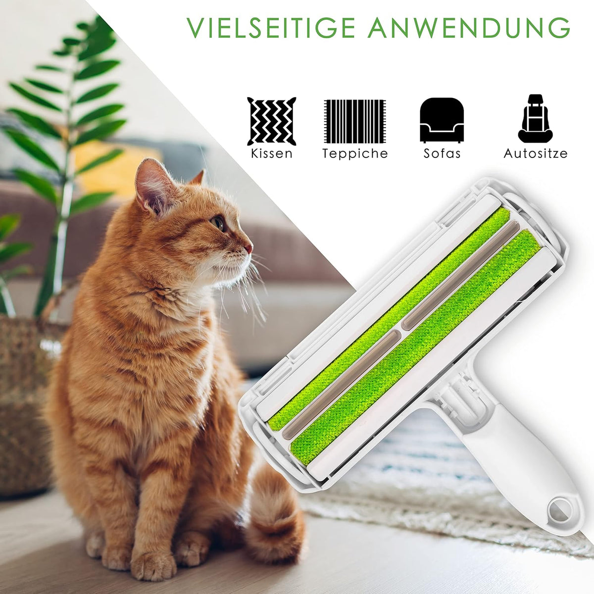 Furvexo**Dierenhaarverwijderaar voor Hond & Kat – Herbruikbare Haar- en Pluizenverwijderaar – Voor Bank, Meubels, Kleding & Tapijt – Eenvoudig & Snel Schoonmaken – Minder Dierenhaar, Minder Gedoe**